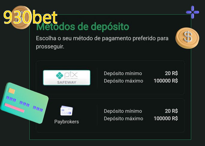 O cassino 930betbet oferece uma grande variedade de métodos de pagamento